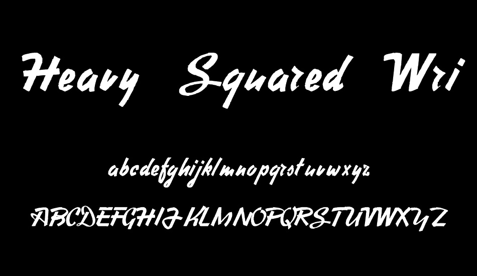 Heavy Squared Writing font