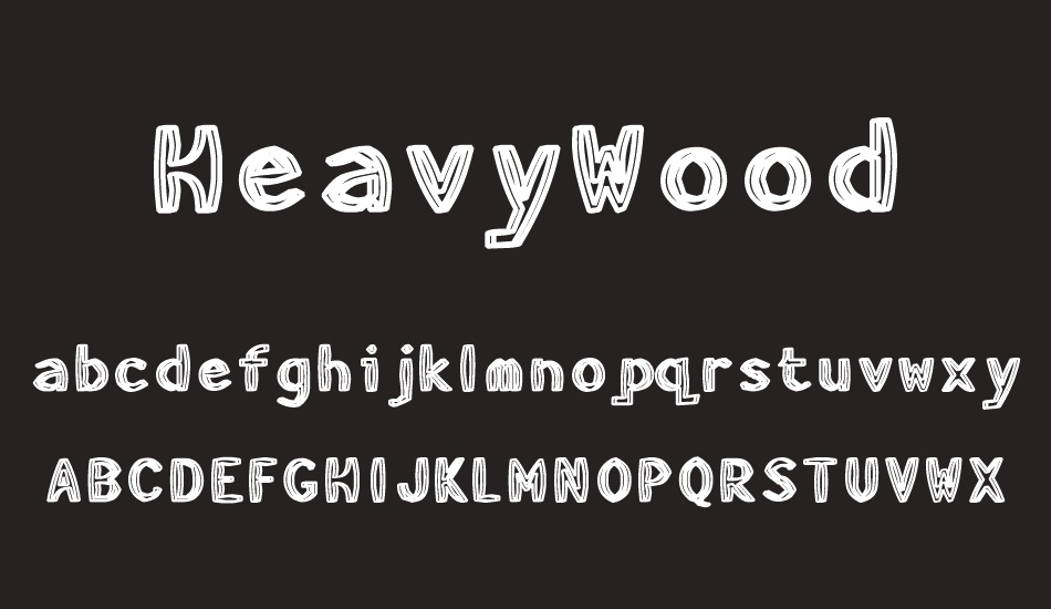 HeavyWood font