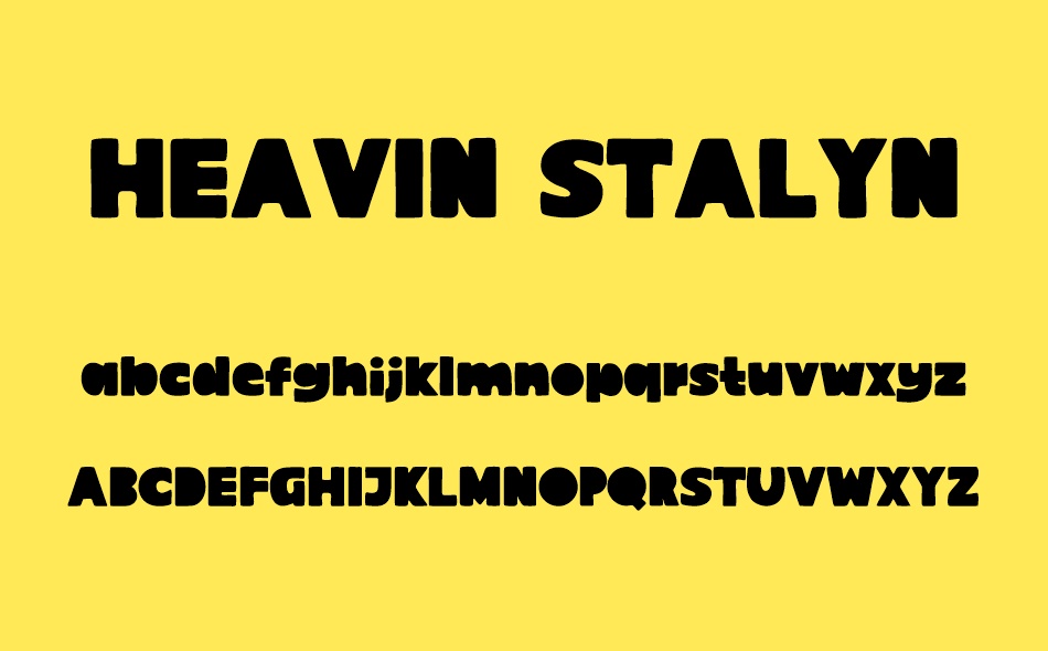 Heavin Stalyn font
