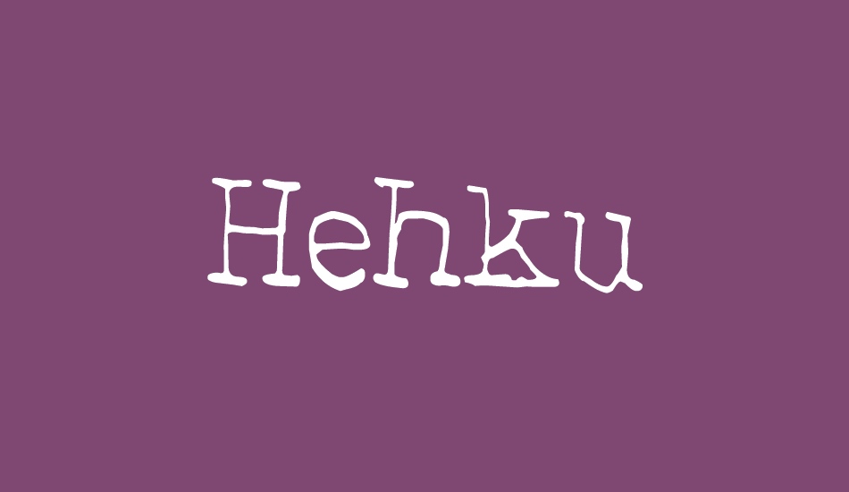 Hehku font big