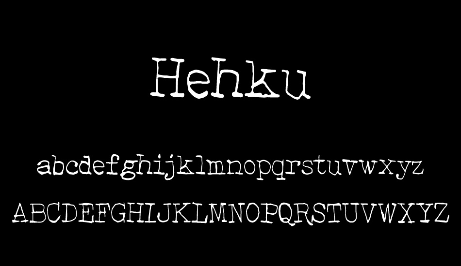 Hehku font