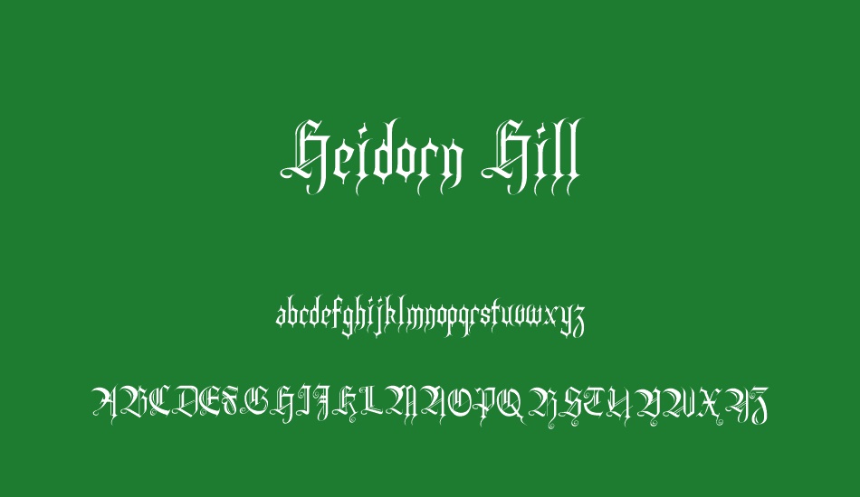 Heidorn Hill font