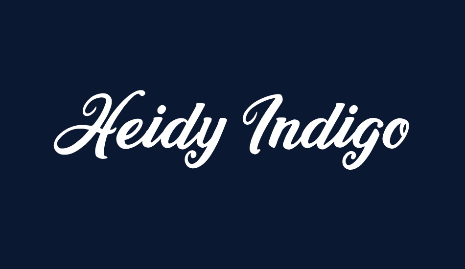 Heidy Indigo font big