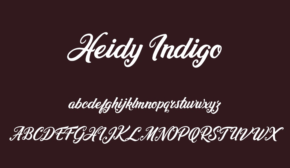 Heidy Indigo font