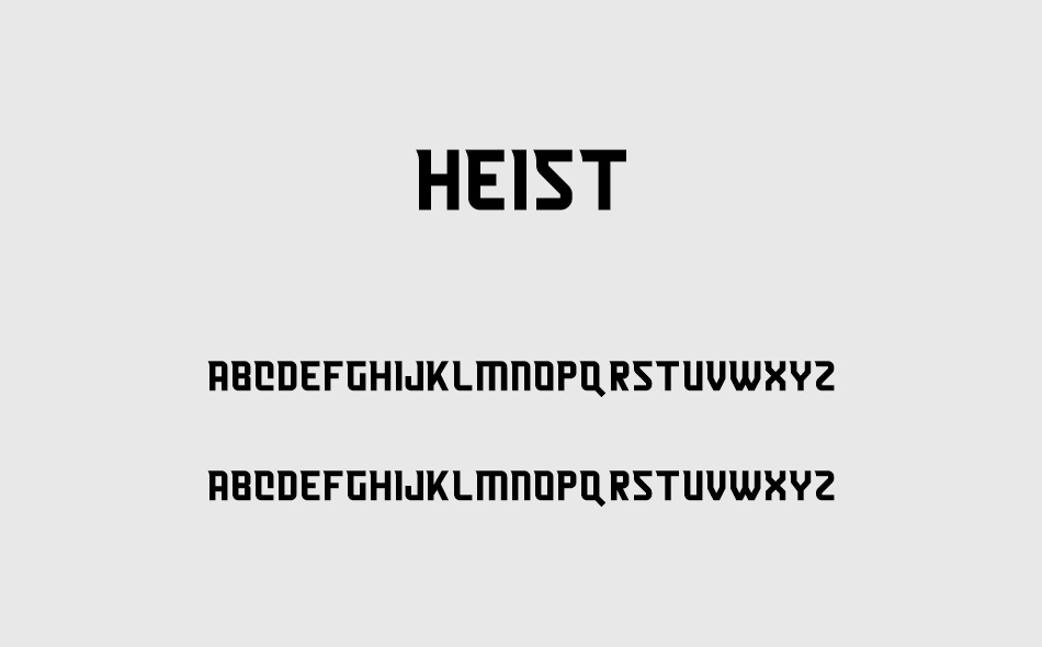 Heist font