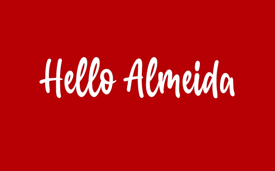 Hello Almeida font big