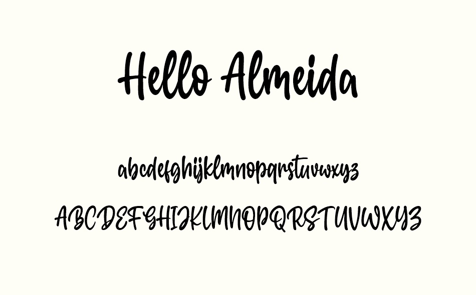 Hello Almeida font