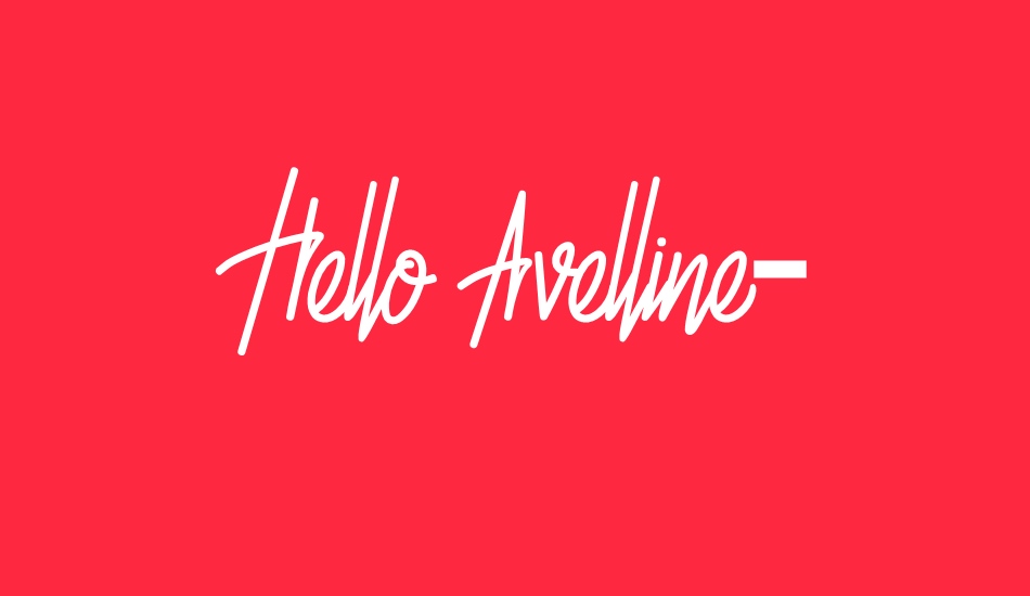 Hello Avelline-DEMO font big