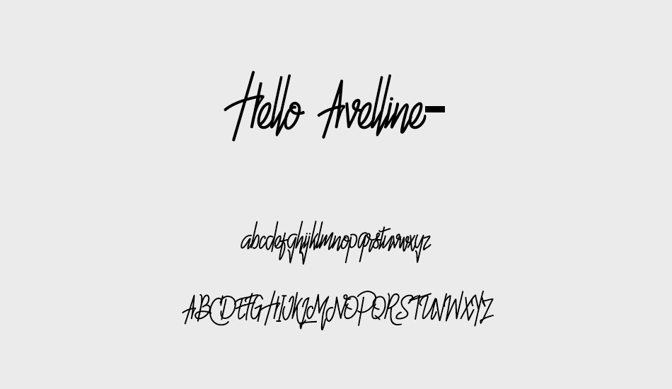 Hello Avelline-DEMO font