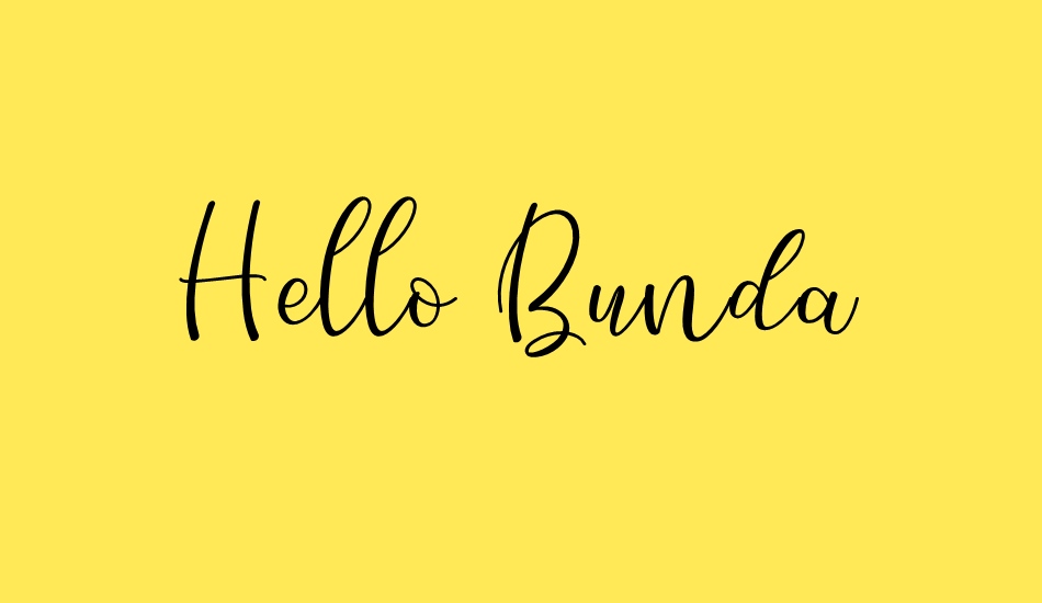 Hello Bunda font big