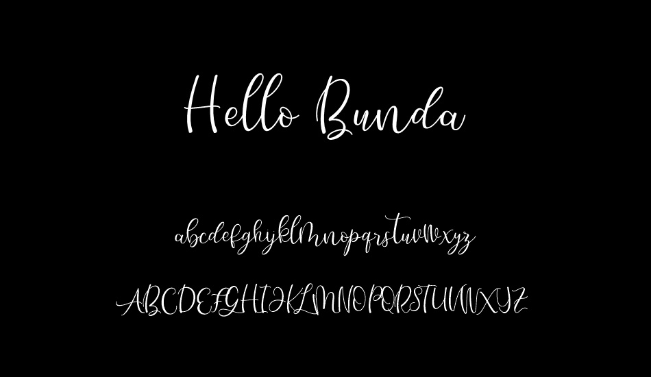 Hello Bunda font