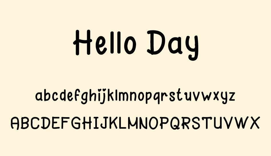 Hello Day font