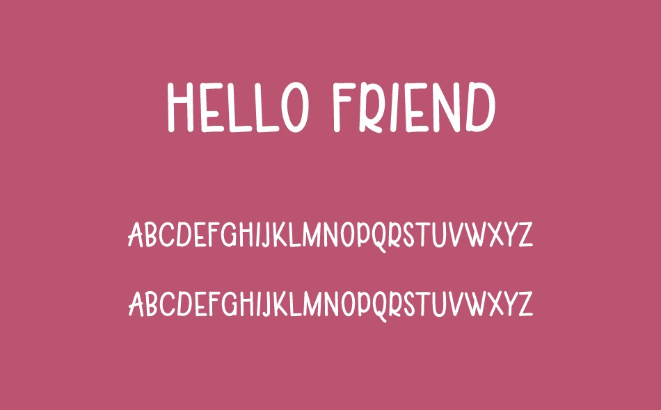 Hello Friend font