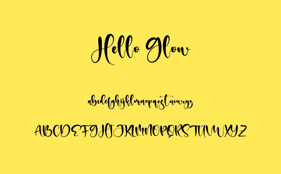 Hello Glow font