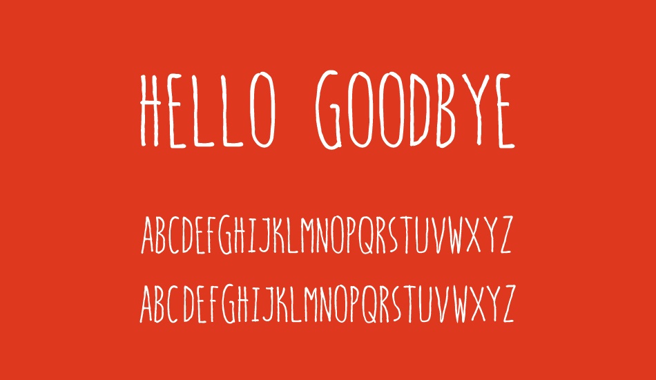 hello goodbye font