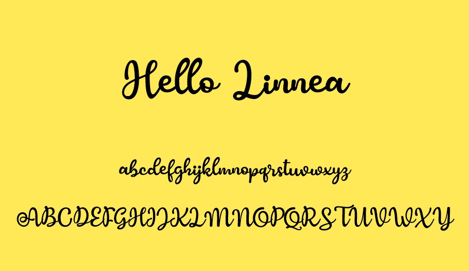 Hello Linnea font