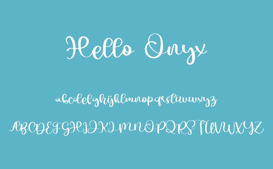 Hello Onyx font