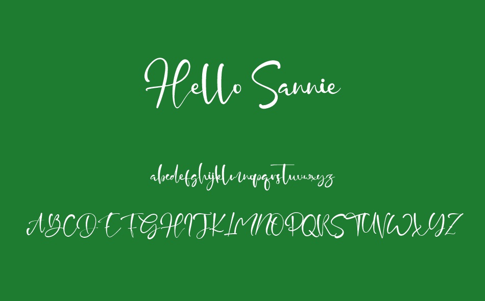 Hello Sannie font