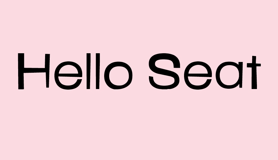 Hello Seattle font big