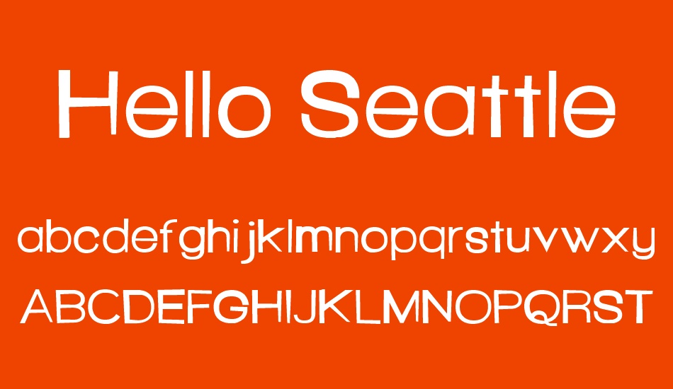 Hello Seattle font