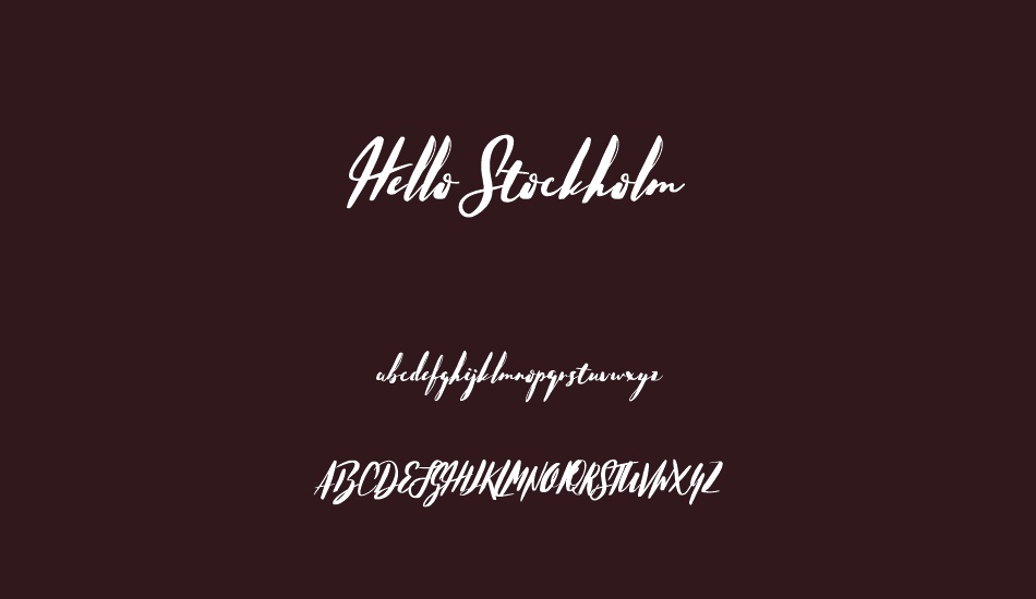 Hello Stockholm font