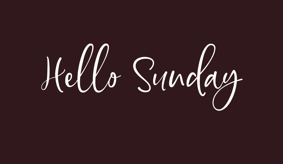 Hello Sunday DEMO font big