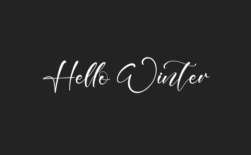 Hello Winter font big