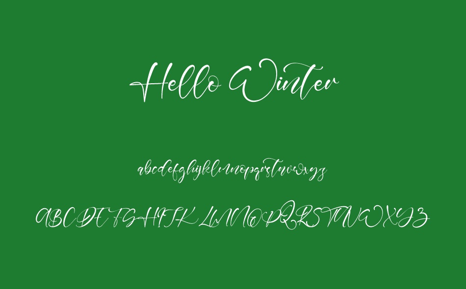 Hello Winter font