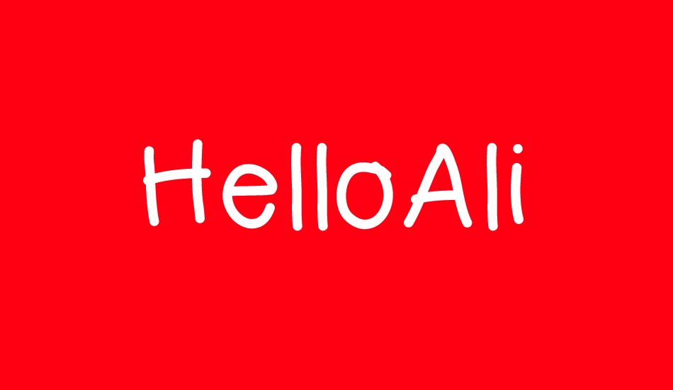 HelloAli font big