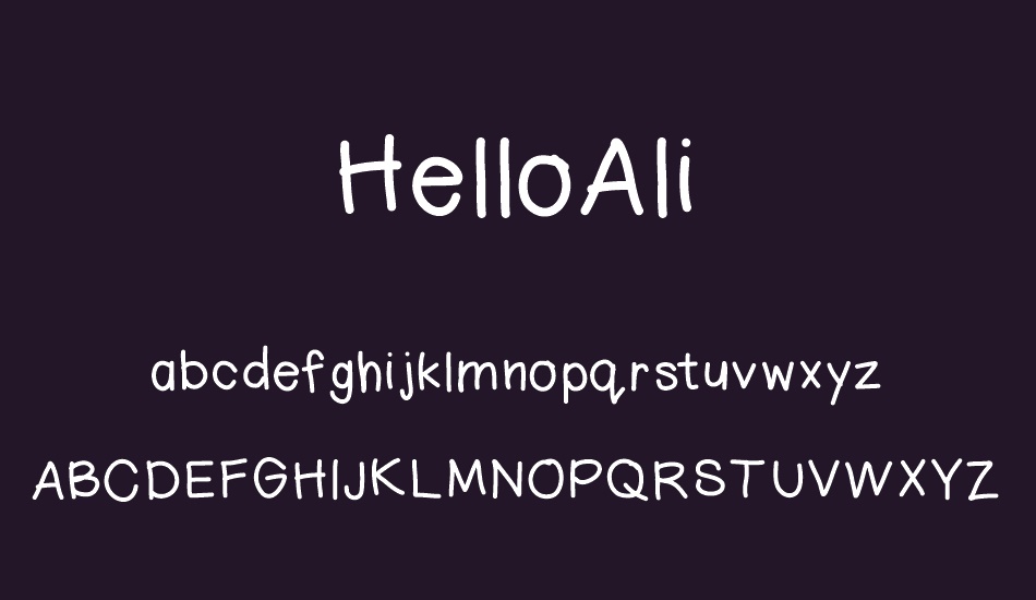 HelloAli font