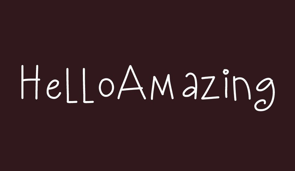 HelloAmazing font big