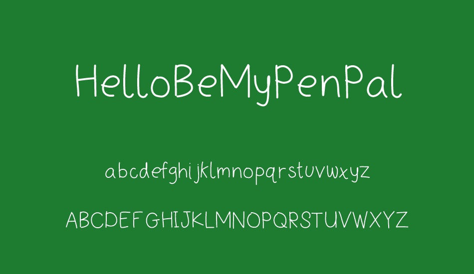 HelloBeMyPenPal font