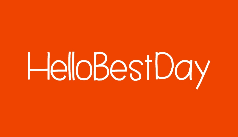 HelloBestDay font big