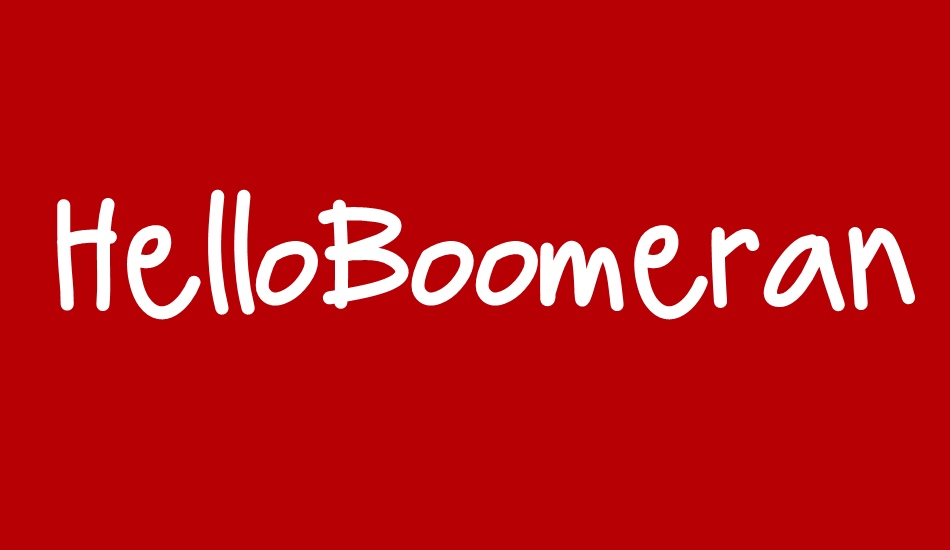 HelloBoomerang font big