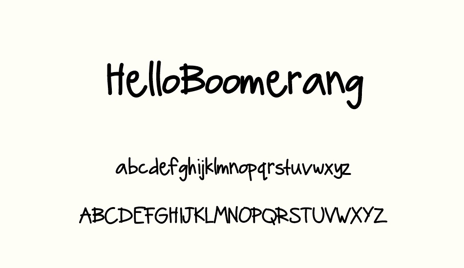 HelloBoomerang font