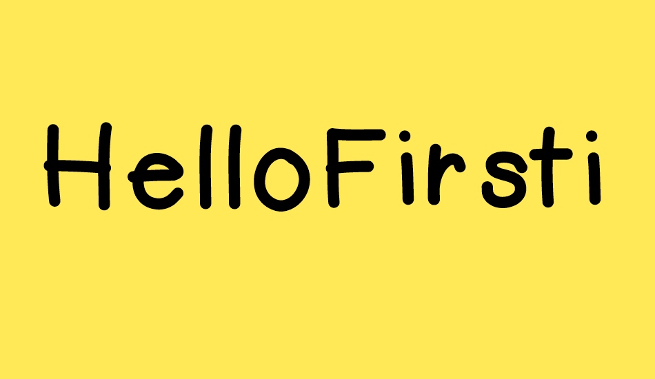 HelloFirstie font big