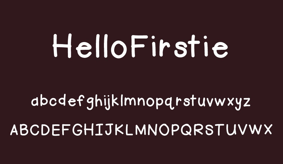 HelloFirstie font