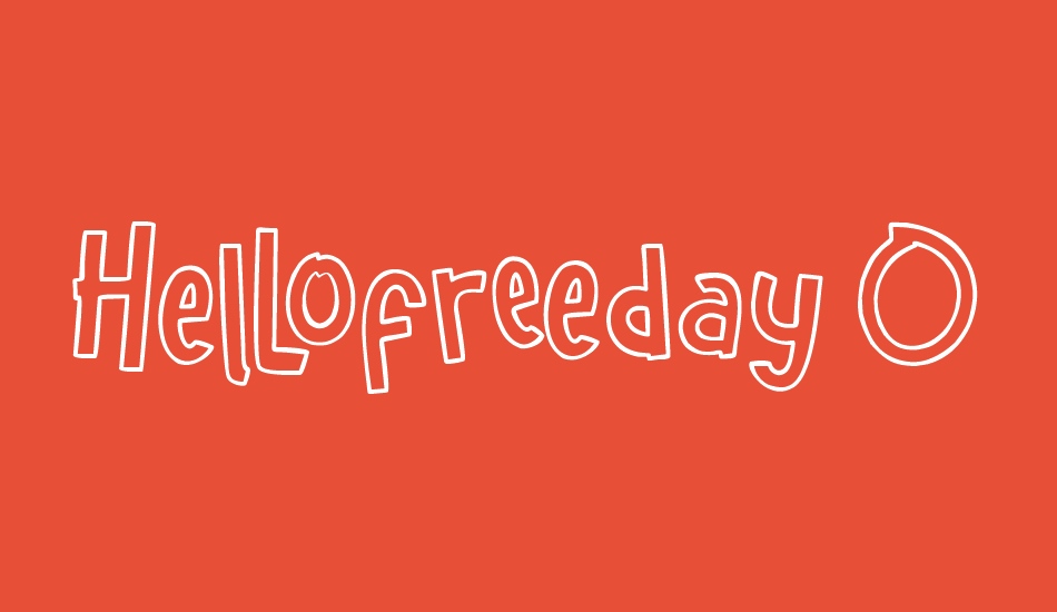 Hellofreeday Outline DEMO font big