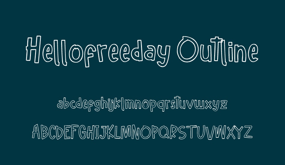 Hellofreeday Outline DEMO font