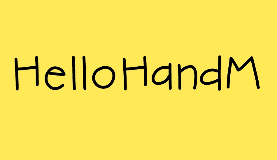 HelloHandMeDown font big