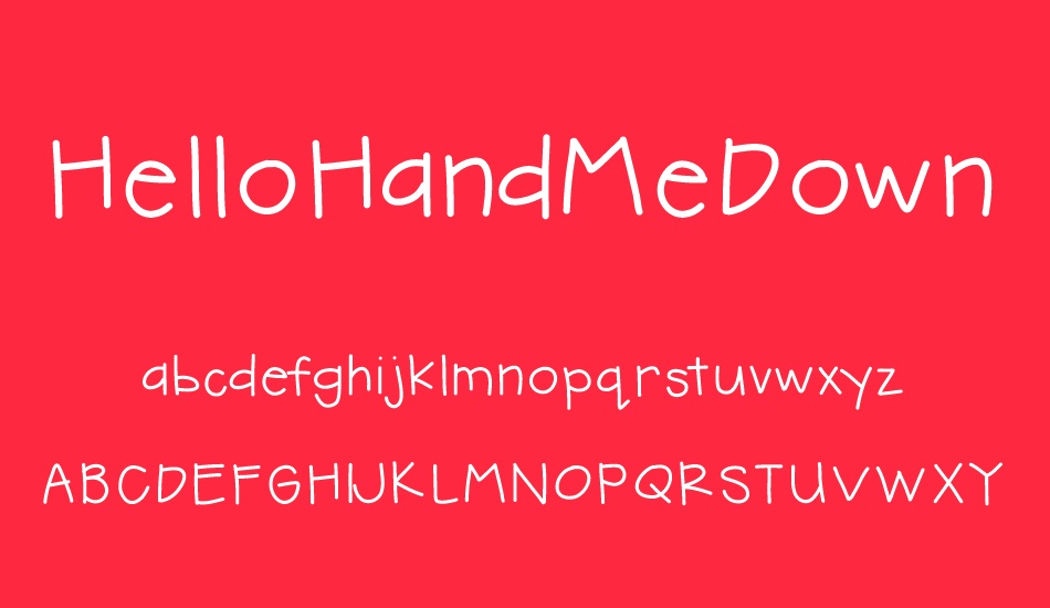 HelloHandMeDown font