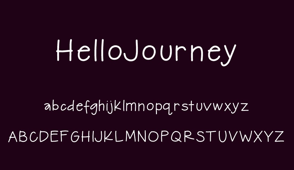 HelloJourney font