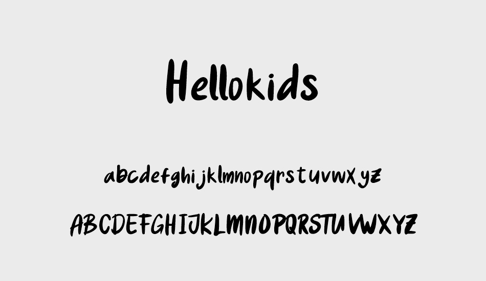 Hellokids font