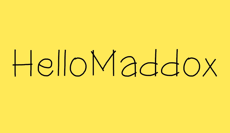 HelloMaddox font big