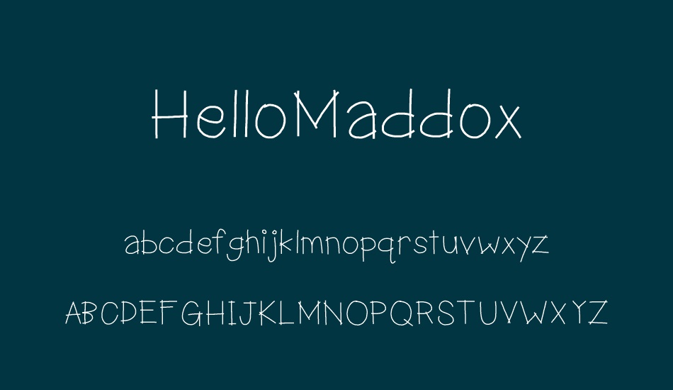 HelloMaddox font