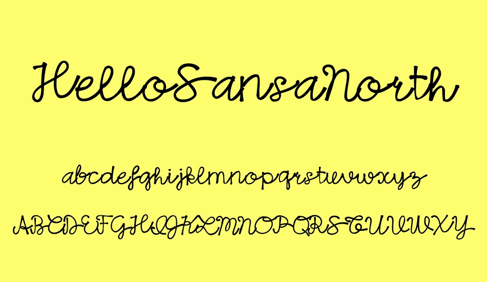 HelloSansaNorth font