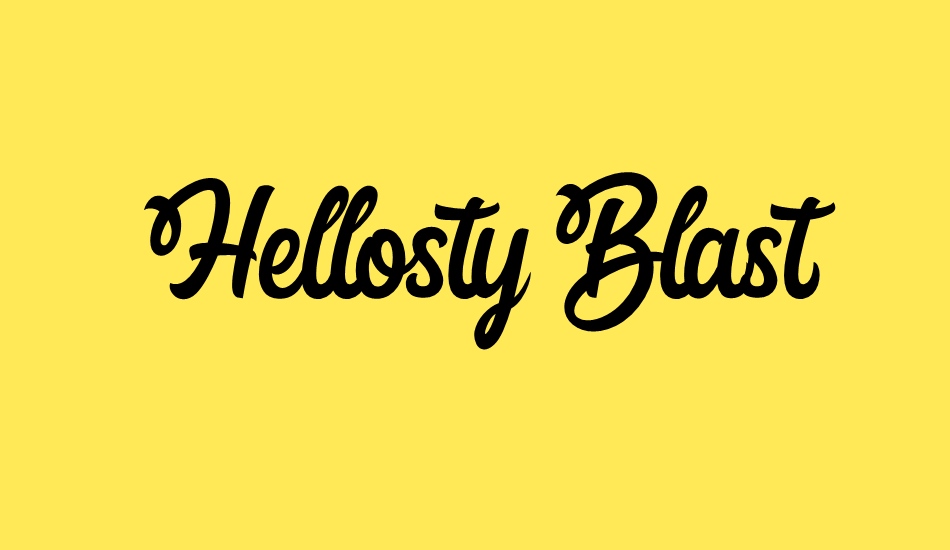 Hellosty Blast font big