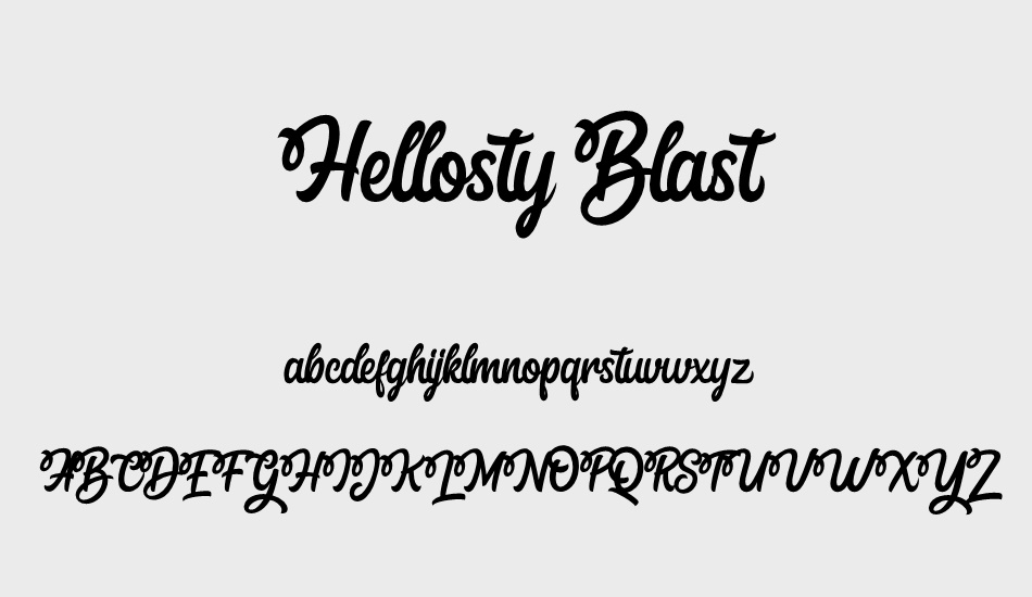 Hellosty Blast font