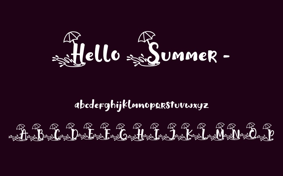 Hello Summer font