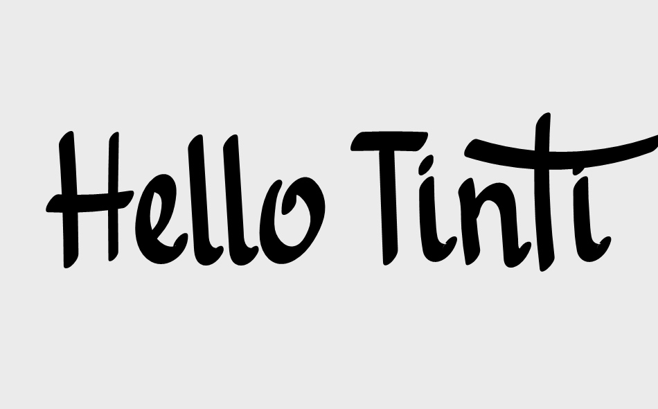 Hello Tintin font big